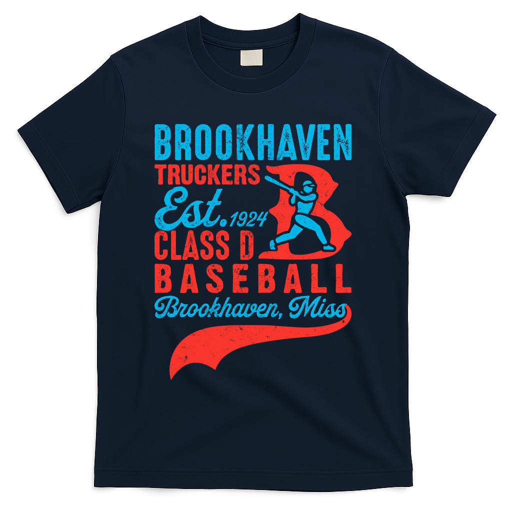 Brookhaven Truckers Mississippi Baseball Team Vintage T-Shirt - Navy