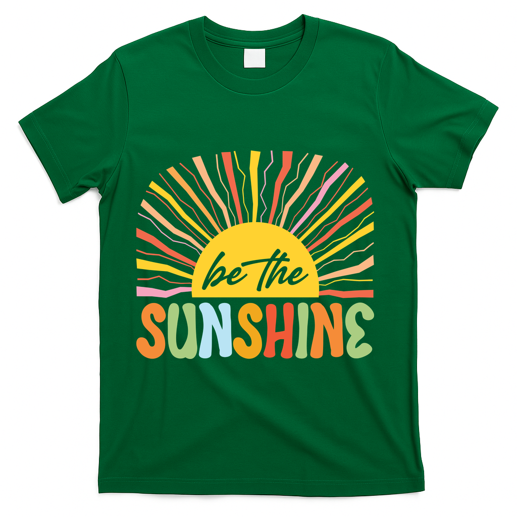 Be The Sunshine Vintage Summer Beach Life T-Shirt - Green