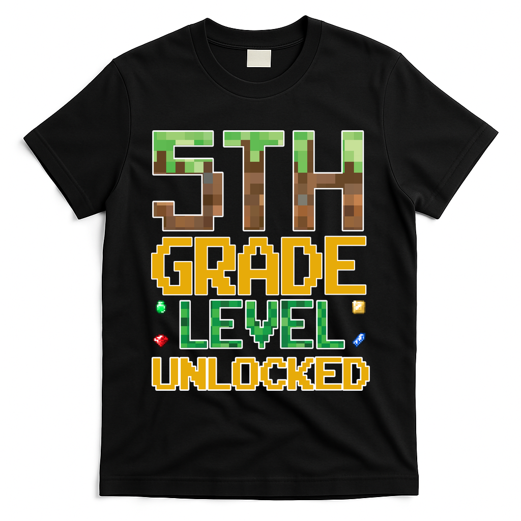 Back To School 5th Grade Gamer Fifth Grader T-Shirt