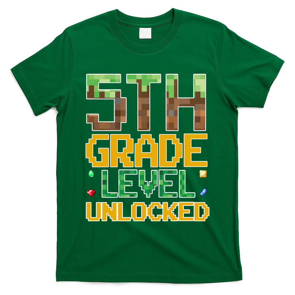 Back To School 5th Grade Gamer Fifth Grader T-Shirt