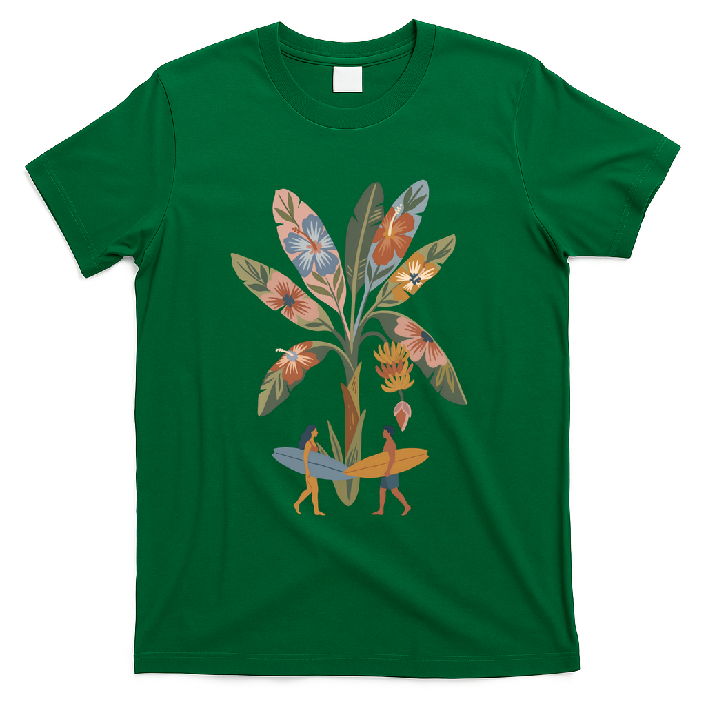Boho Tropics Surf Scene - Green