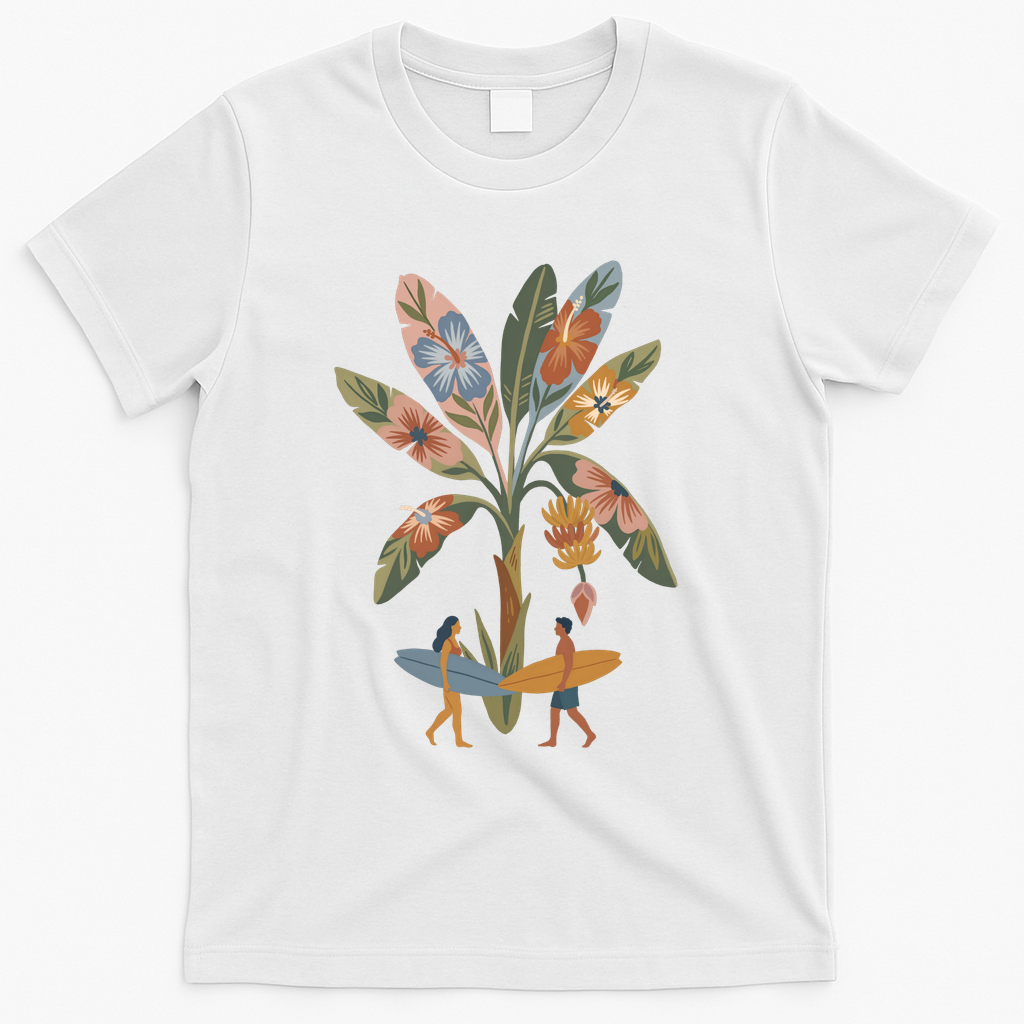 Boho Tropics Surf Scene - White