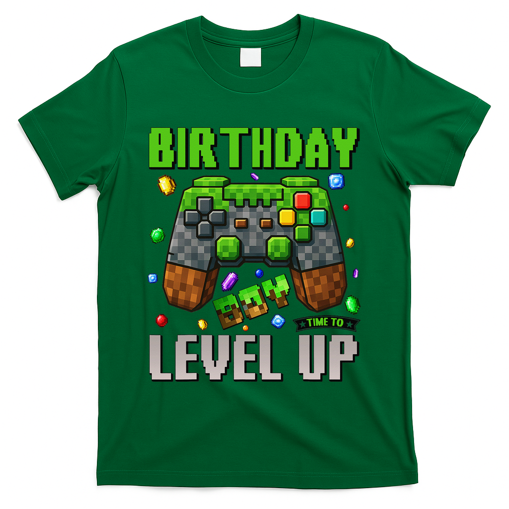 Birthday Time To Level Up Video Game Birthday Gamer Gift T-Shirt