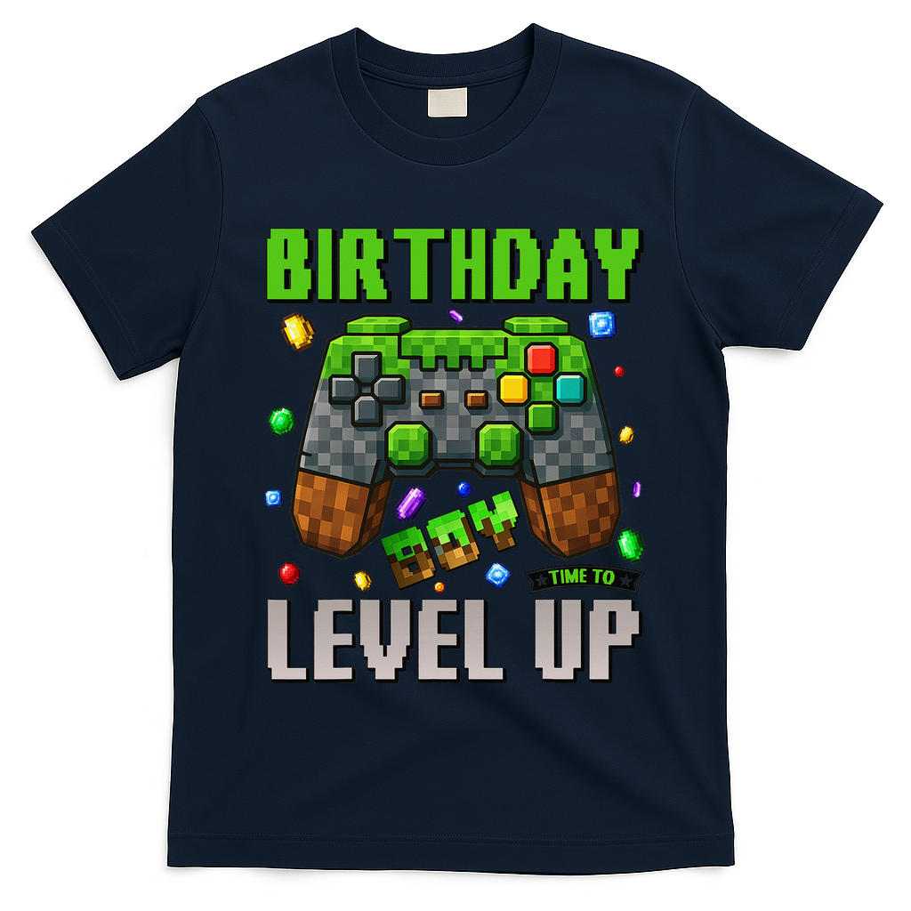 Birthday Time To Level Up Video Game Birthday Gamer Gift T-Shirt