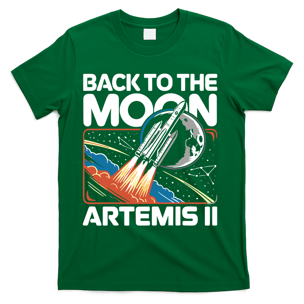 Back To The Moon Artemis 2 T-Shirt - Green