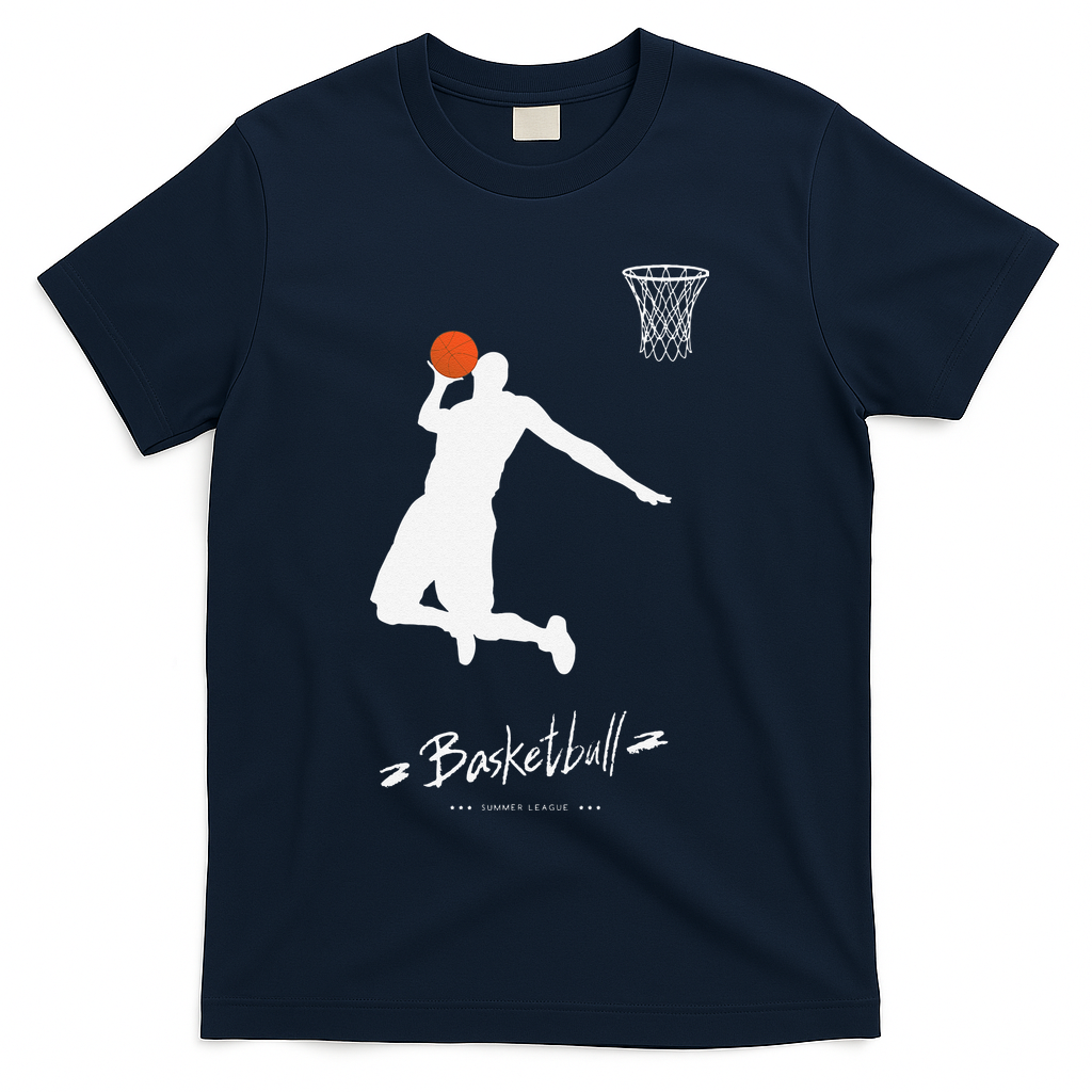 Basketball USA Summer League Basketball Lover T-Shirt - Navy
