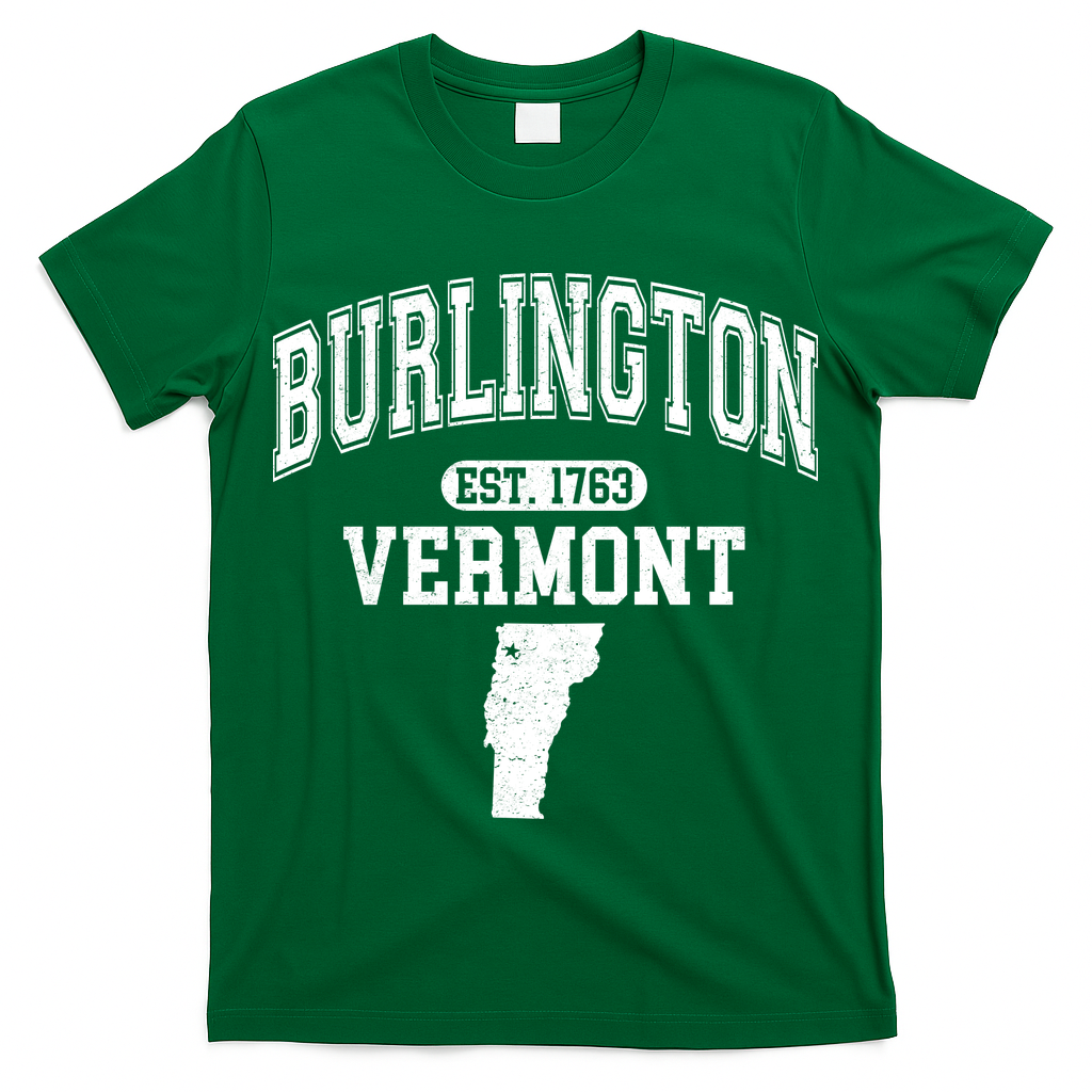 Burlington Vermont Est. 1763 Varsity T-Shirt