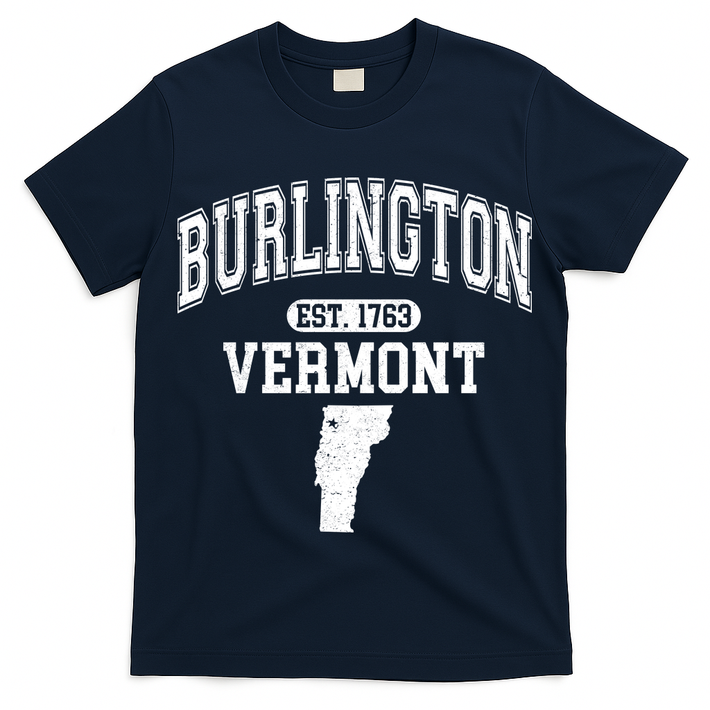 Burlington Vermont Est. 1763 Varsity T-Shirt