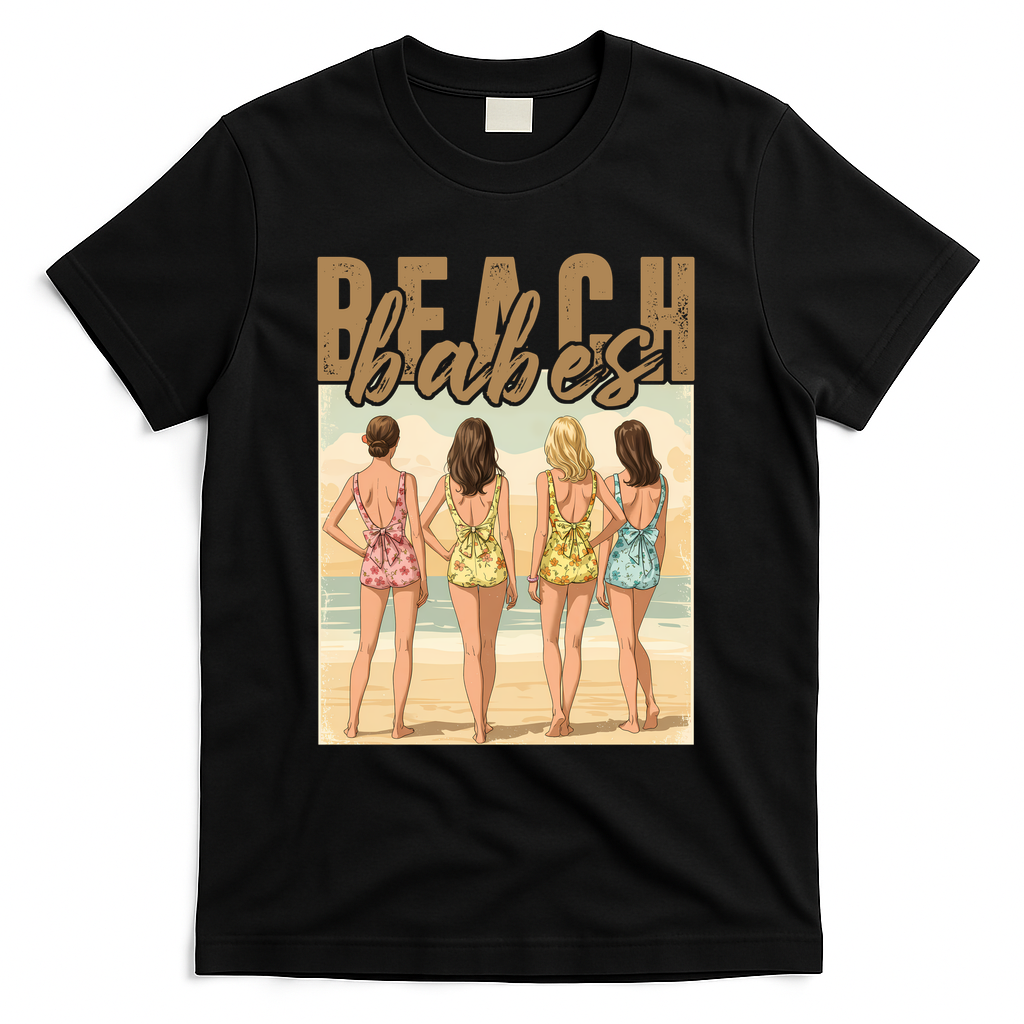 Beach Vibes Summer Holiday Funny Vacation T-Shirt - Black