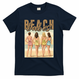 Beach Vibes Summer Holiday Funny Vacation T-Shirt - Navy