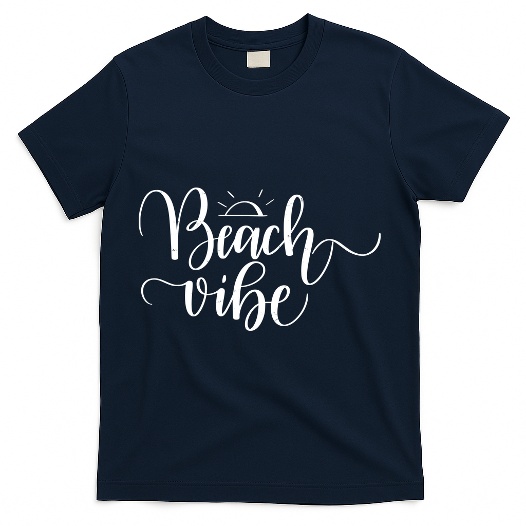 Beach Vibe Summer Fun T-Shirt - Navy