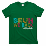 Bruh We Back Web Design Teacher First Day Of School Groovy Meaningful Gift T-Shirt - Irish Green