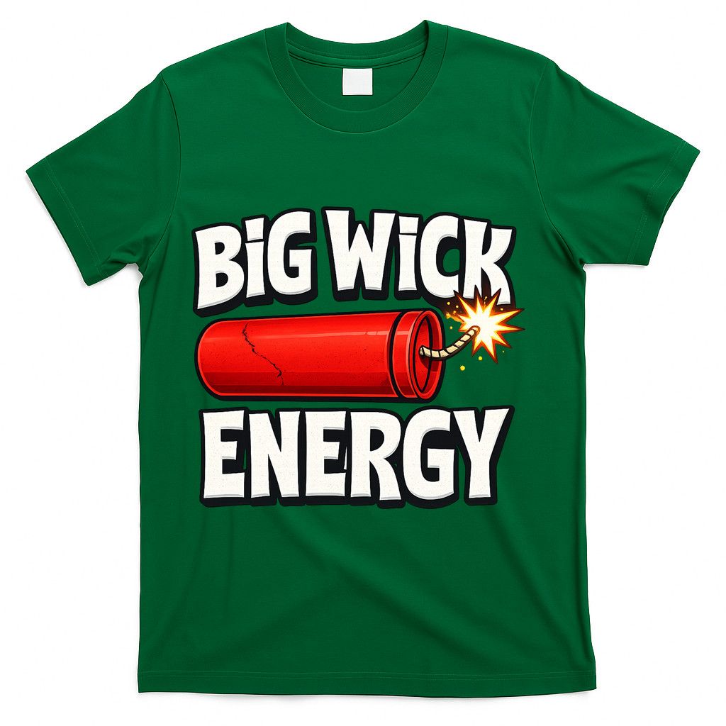 Big Wick Energy 4th Of July Funny T-Shirt - Green