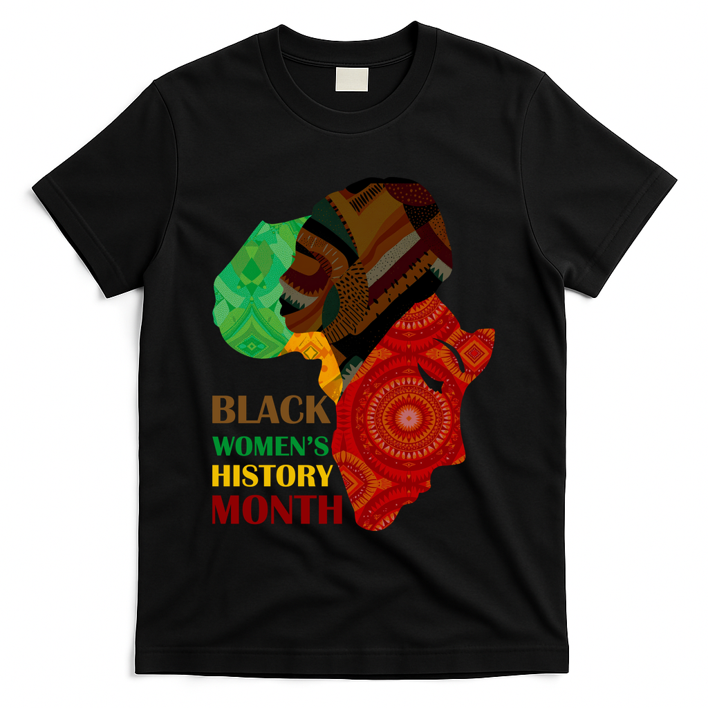 Black Women's History Month African Patterns  T-Shirt