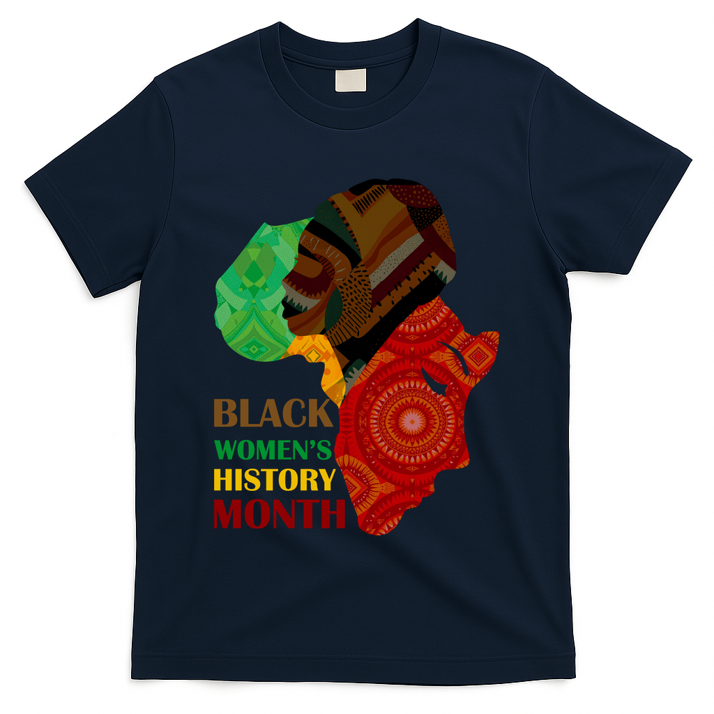 Black Women's History Month African Patterns  T-Shirt