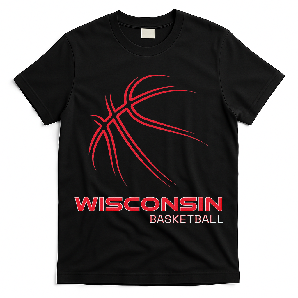 Basketball Wi Love The Badger State Souvenir Wisconsin Hoops T-Shirt