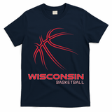 Basketball Wi Love The Badger State Souvenir Wisconsin Hoops T-Shirt