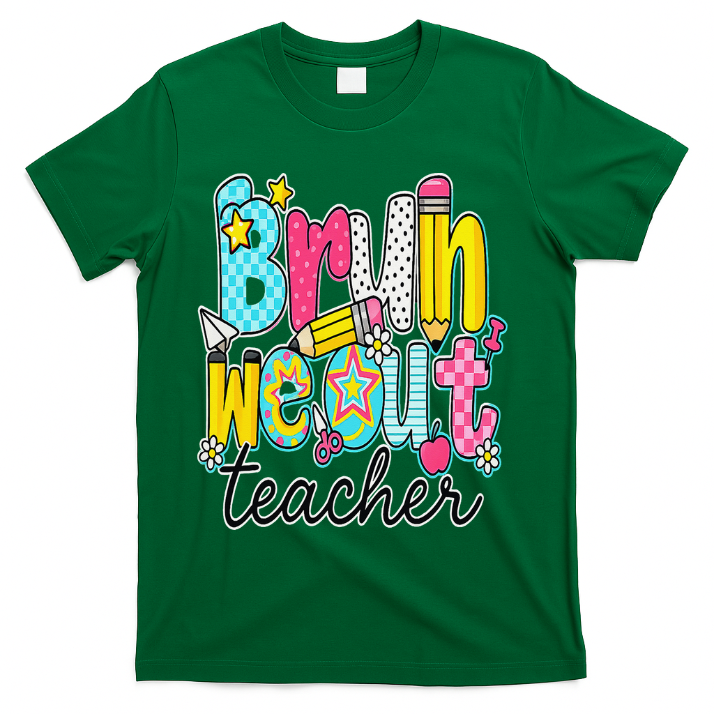 Bruh We Out Teachers Happy Last Day Of School Teacher Women T-Shirt - Green