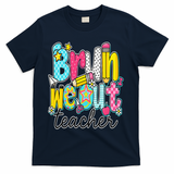 Bruh We Out Teachers Happy Last Day Of School Teacher Women T-Shirt - Navy