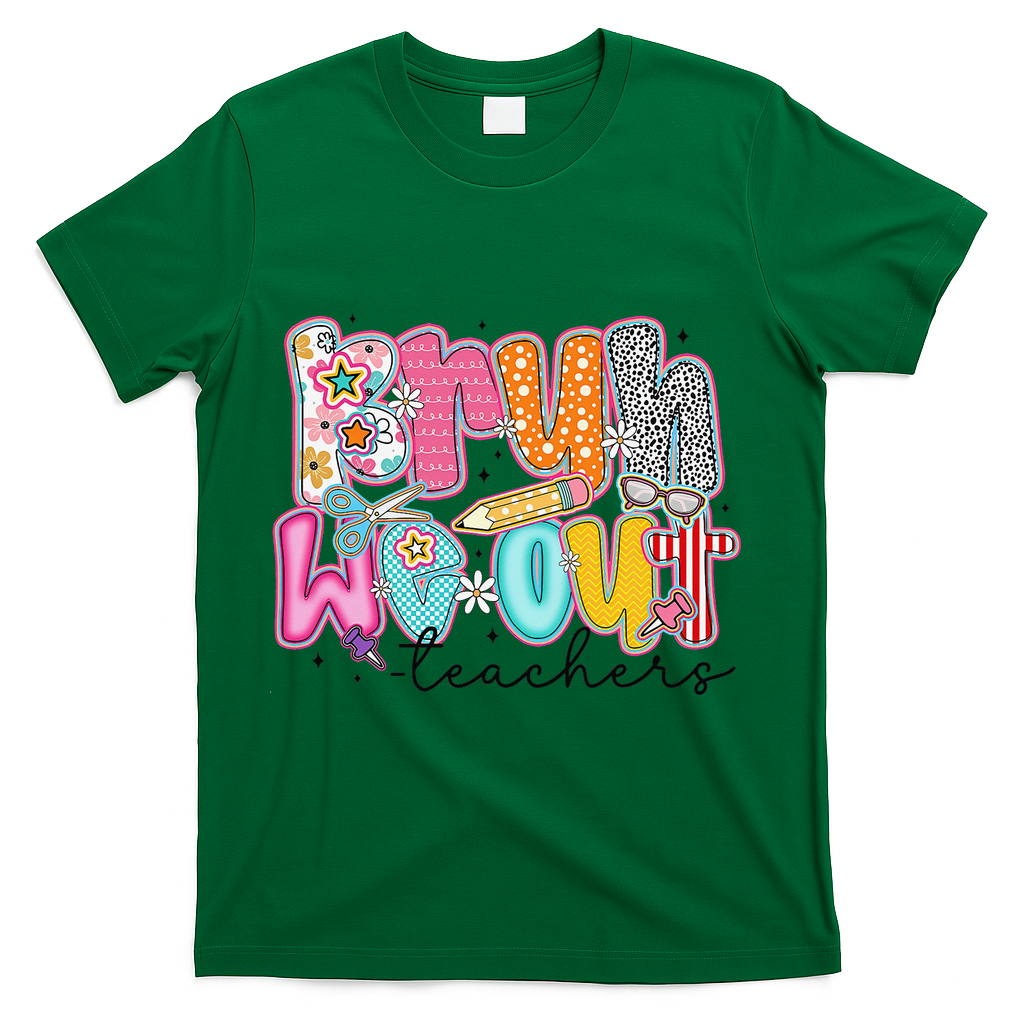 Bruh We Out Teacher Summer Last Dat Of School Teacher T-Shirt - Green