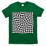 Black & White Wavy Plaid - Green
