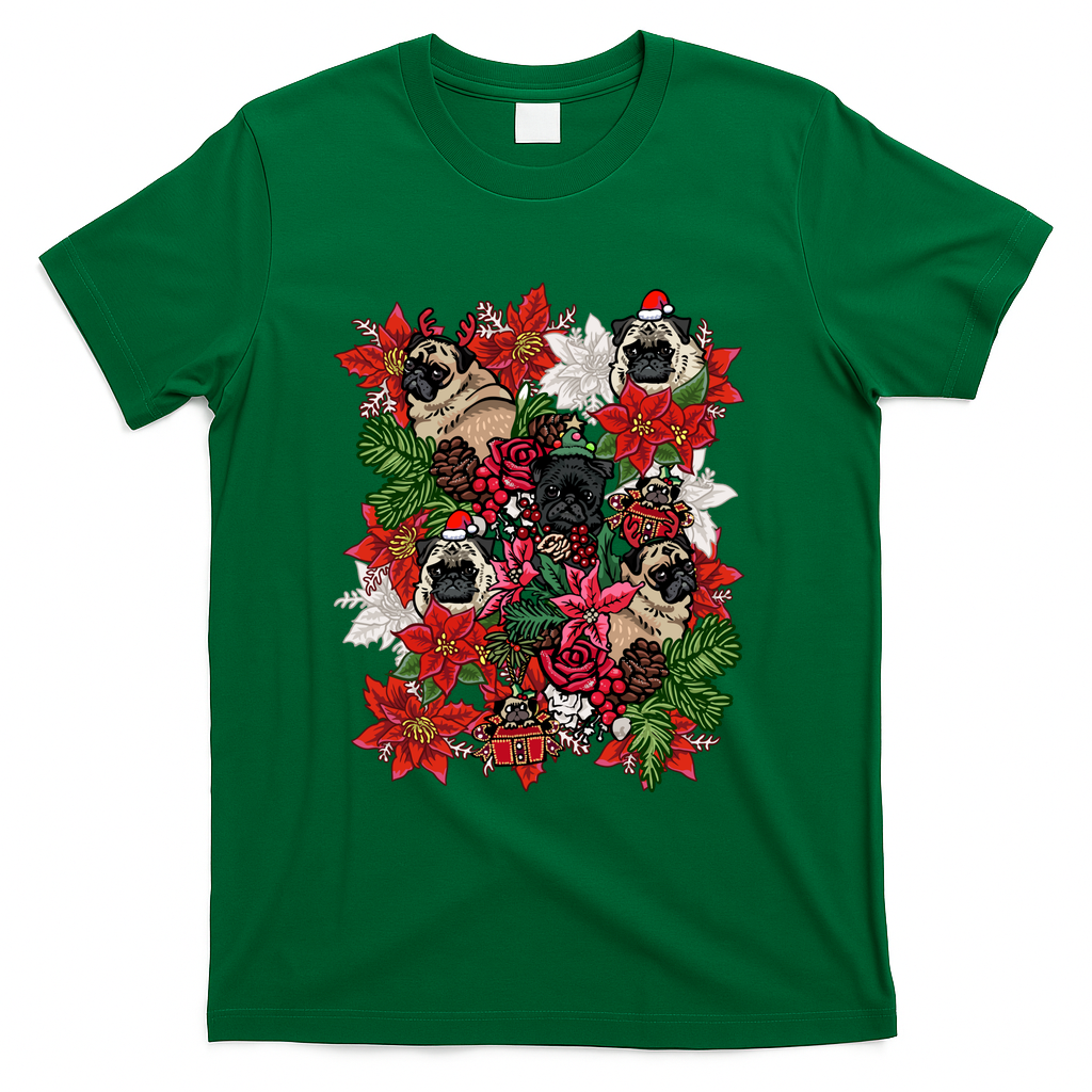 Because Xmas Pug - Green