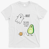 Boo You Scared The Pit Out Of Me Funny Ghost Avocado Gift T-Shirt - White