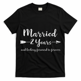 Cotton 2nd Wedding Anniversary Gifts Couples Him Her T-Shirt