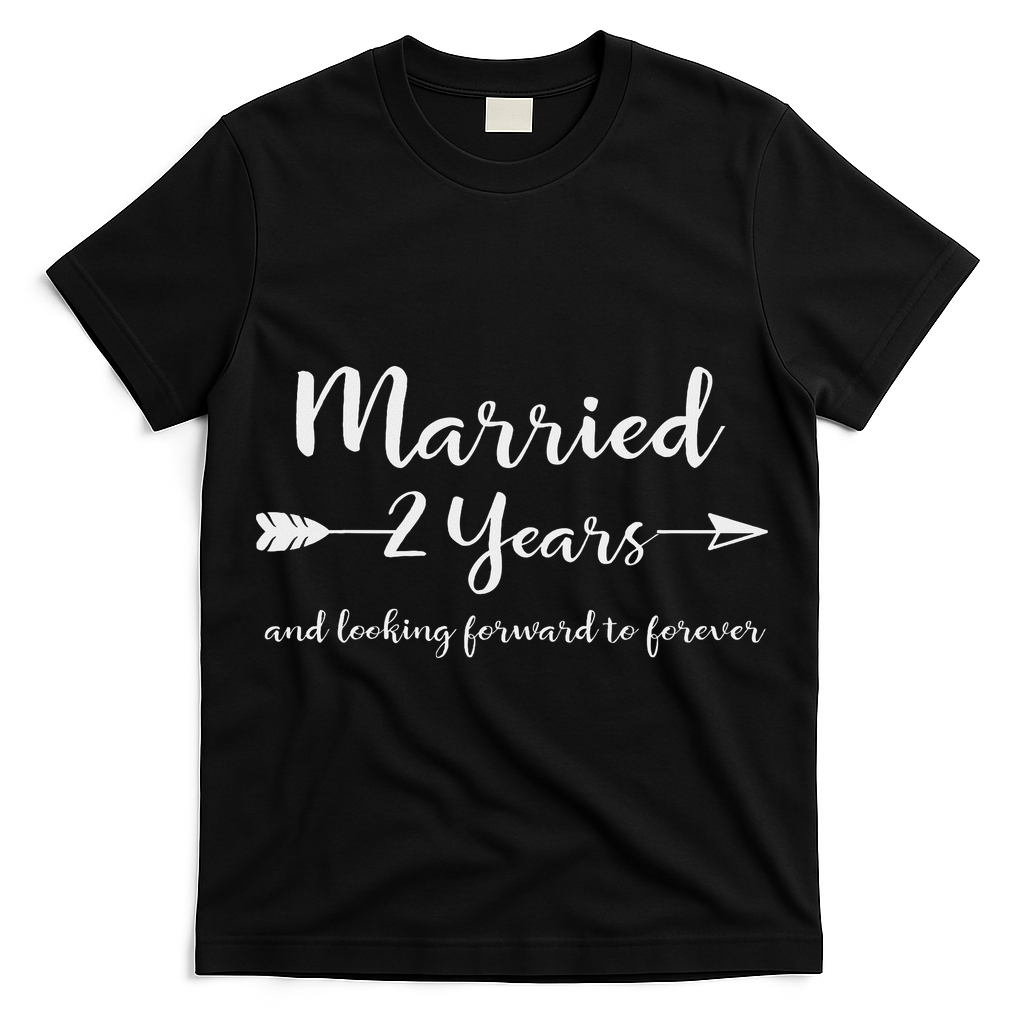 Cotton 2nd Wedding Anniversary Gifts Couples Him Her T-Shirt