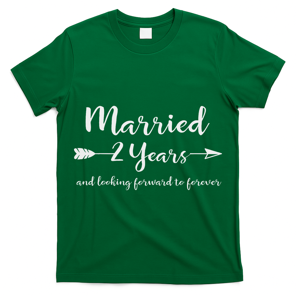 Cotton 2nd Wedding Anniversary Gifts Couples Him Her T-Shirt