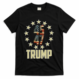 Classic 45 47 Trump American Flag T-Shirt - Black