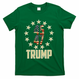 Classic 45 47 Trump American Flag T-Shirt - Green