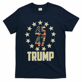 Classic 45 47 Trump American Flag T-Shirt - Navy