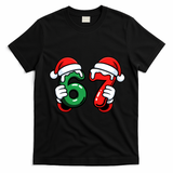 Christmas 67 Santa Hands Funny Meme 6-7 Sixty Seven T-Shirt - Black