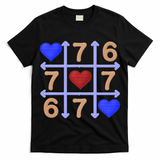 Crochet 6-7 Valentines Day 67 Meme Tik Tak Toe T-Shirt