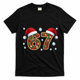 Christmas 67 With Santa Hat T-Shirt - Black