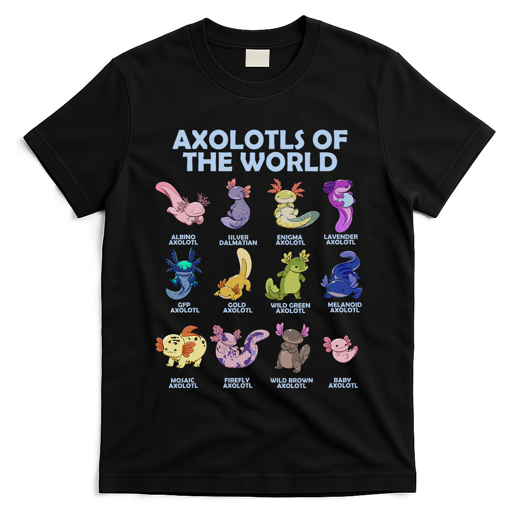 Cute Axolotl Axolotl Animals Of The World Herpetology T-Shirt