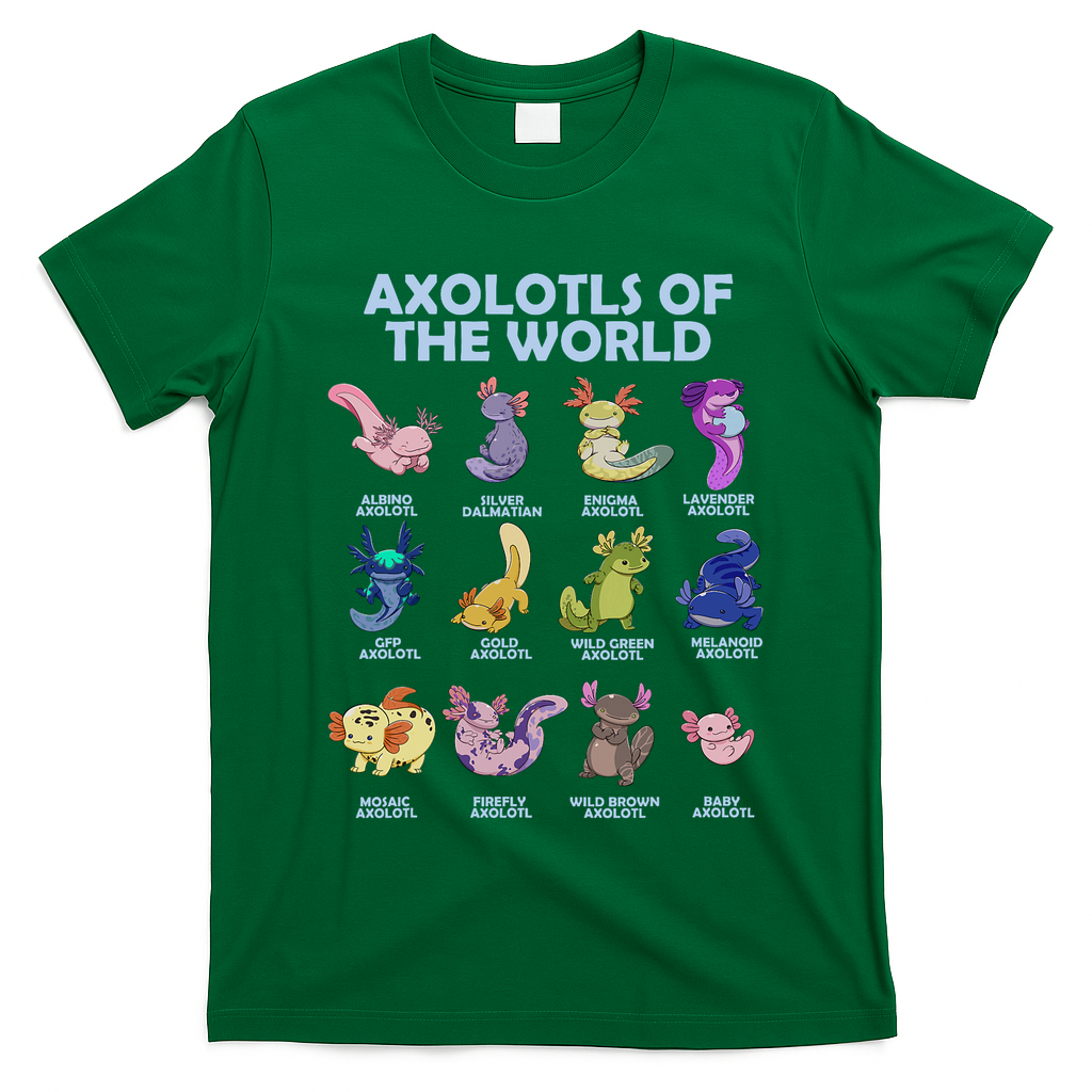 Cute Axolotl Axolotl Animals Of The World Herpetology T-Shirt