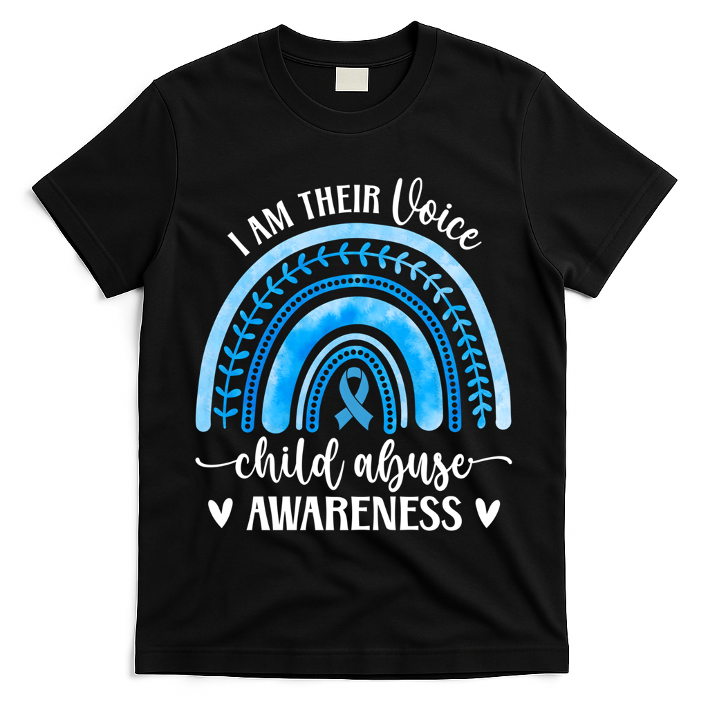 Child Abuse Awareness Rainbow Abuse Prevention Month Funny Gift T-Shirt