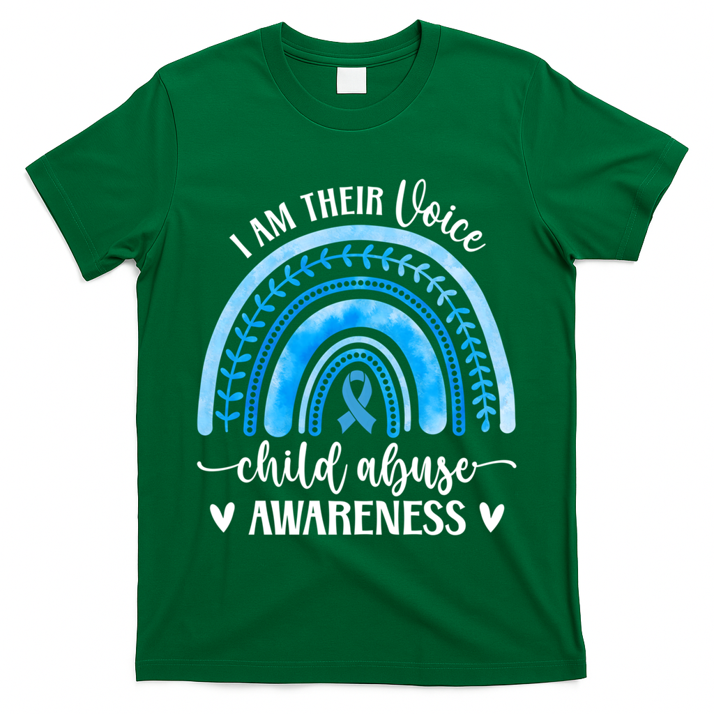 Child Abuse Awareness Rainbow Abuse Prevention Month Funny Gift T-Shirt