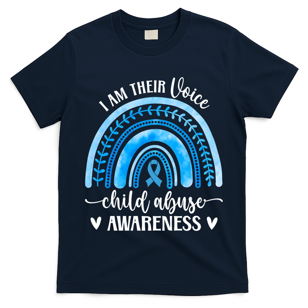 Child Abuse Awareness Rainbow Abuse Prevention Month Funny Gift T-Shirt