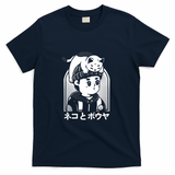 Cat And Boy - Navy