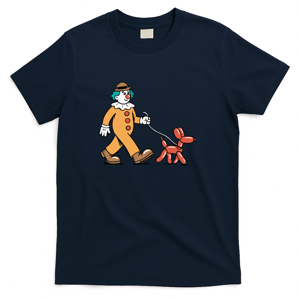 Clown and Balloon Dog - Navy