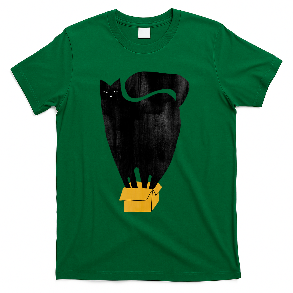Cat and box - Green