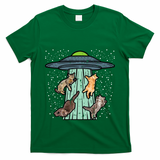 Cats Abducted By Ufo Funny Alien Space Lover T-Shirt