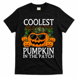 Cute And Funny Halloween Coolest Pumpkin In The Patch T-Shirt - Black