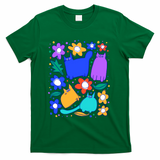 Cats and flowers - Green