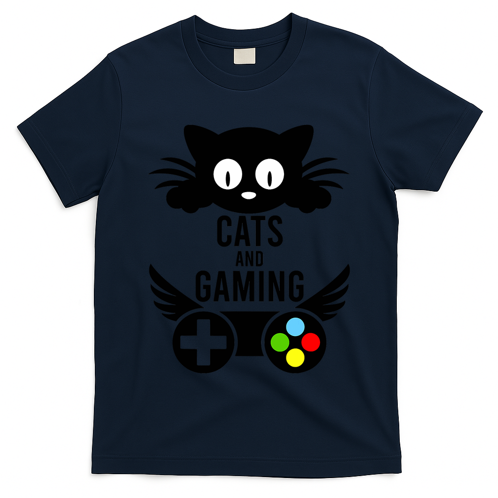Cats And Gaming Funny Cat Lover Video Games T-Shirt