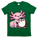Cute Axolotl Hugging Penguin T-Shirt