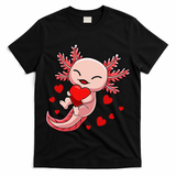 Cute Axolotl Heart Valentines Day T-Shirt